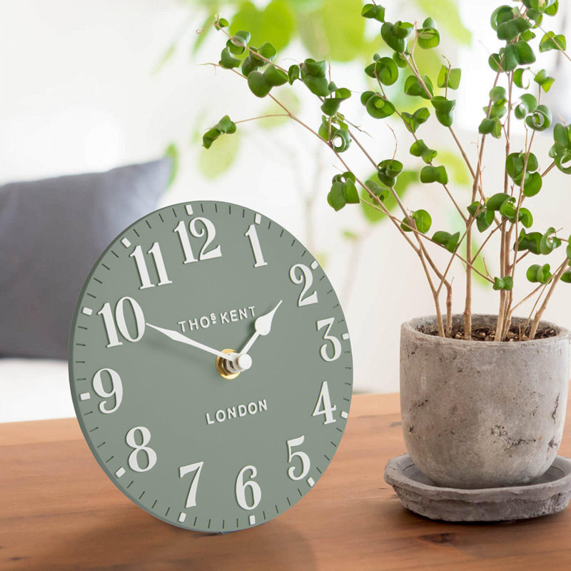Quartz movement / Crystal Tabletop Clock, Seagrass