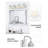 Dimmable Modern Vanity Light With Clear Glass Shade, Brushed Nickel Finish-114337640