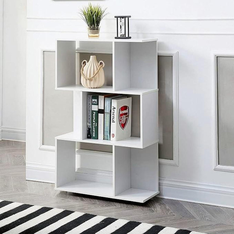 Compact Storage Engineered Wood Minimalist Bookshelf For Small Spaces