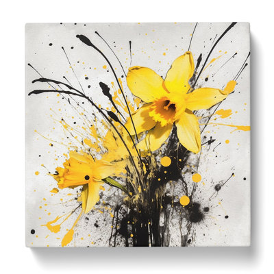 Daffodil Splatter Art - Print