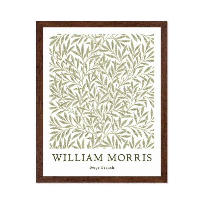 William Morris - Branche No3, Poster, Brown Framed, 11"H x 14"W