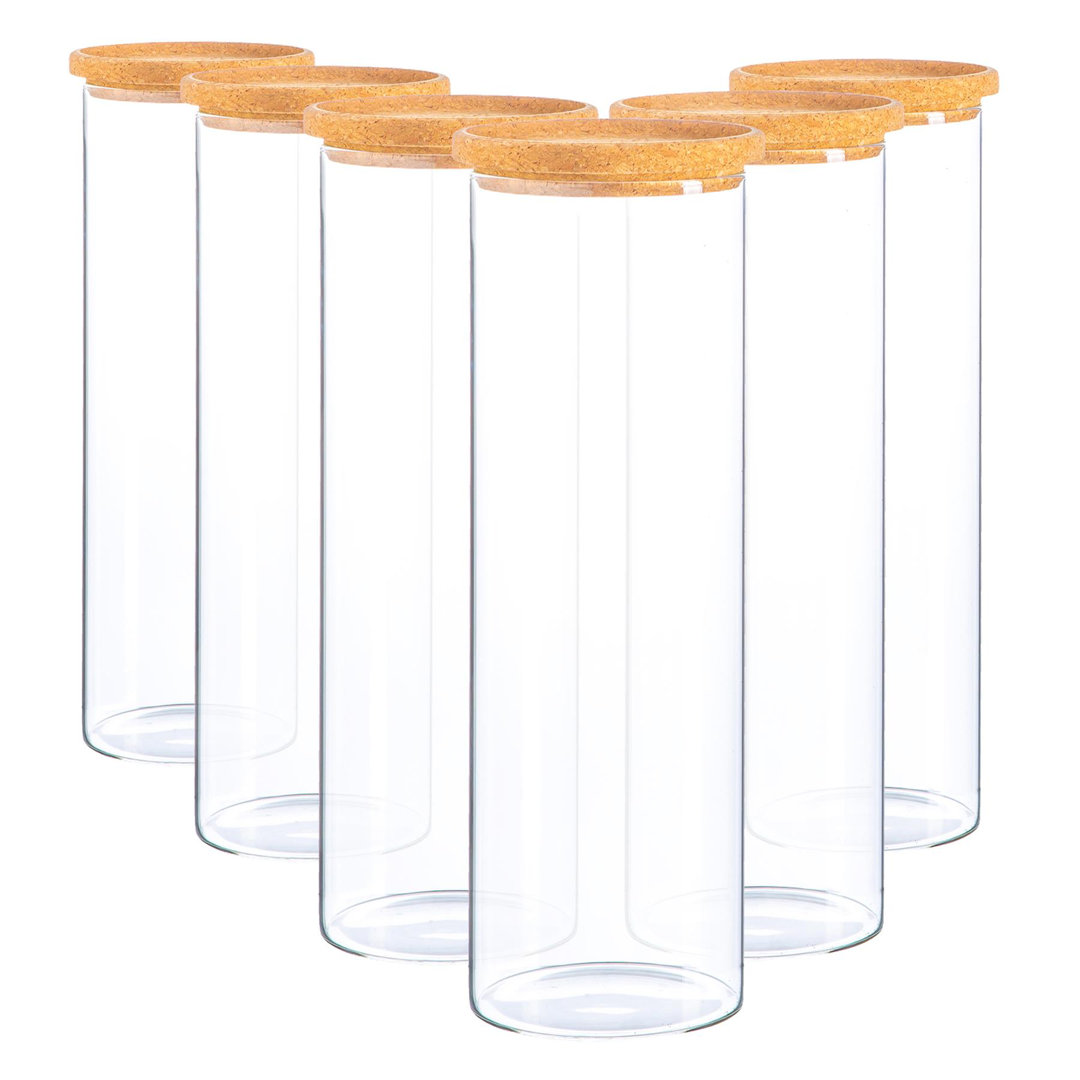 Argon Tableware - Glass Scandi Storage Jars with Cork Lids