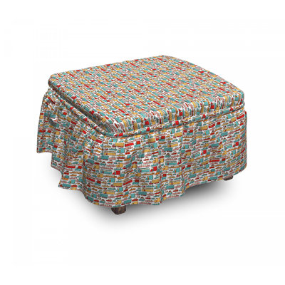 Box Cushion Ottoman Slipcover