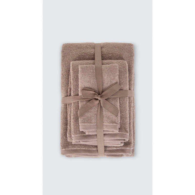 Ensemble de serviettes 3 pièces Ebon, Brun