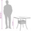 Petronio Square Metal Outdoor Dining Table , 80cm cm W 80cm cm D-2005314893