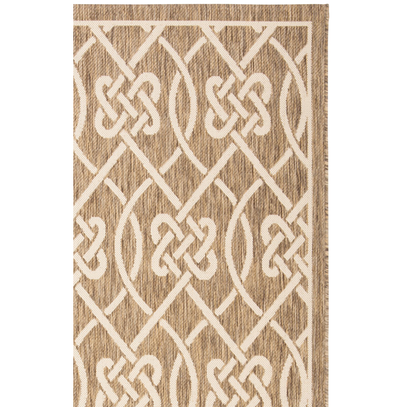 Arneshia Southwestern Aqua Indoor/Outdoor Area Rug, Rectangle 5'3" x 7'7"