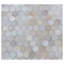 Mosaic Leather Cowhide Geometric Area Rug in Ivory-40096231