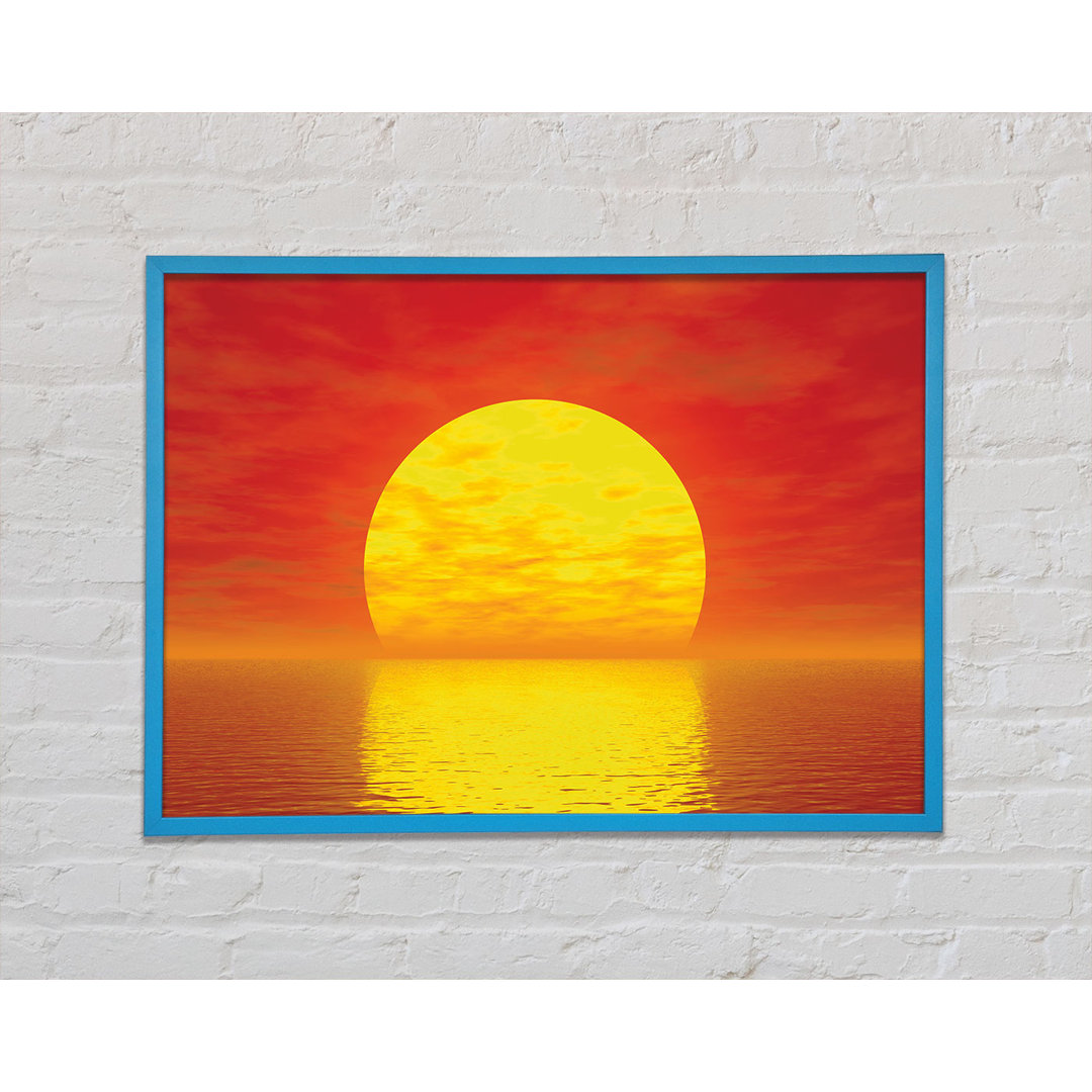 Glorious Orange Sunset Gerahmter Druck Wandkunst