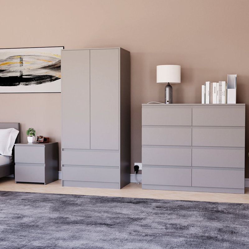 Cunha Piece Bedroom Set, Grey