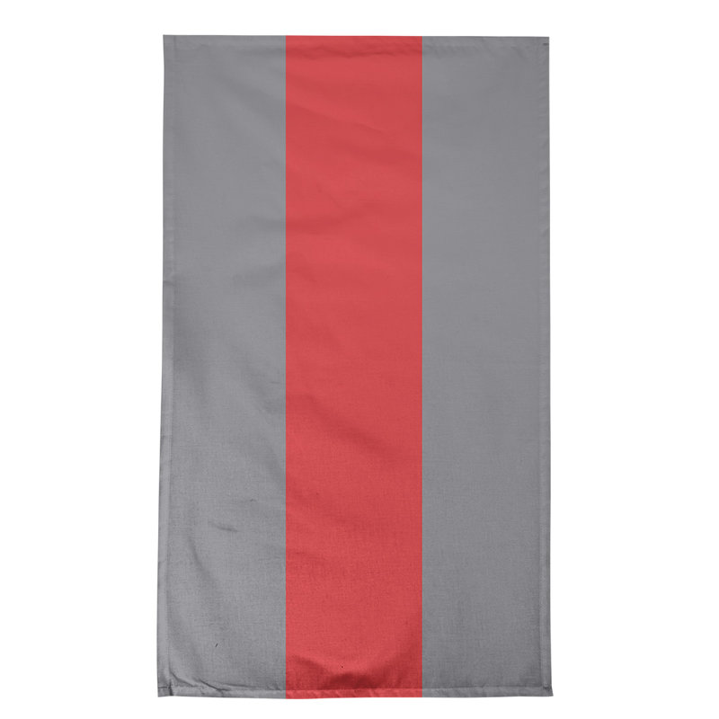 Serviette de thé hockey Anaheim, Sergé de coton, Gris mat / rouge / gris mat