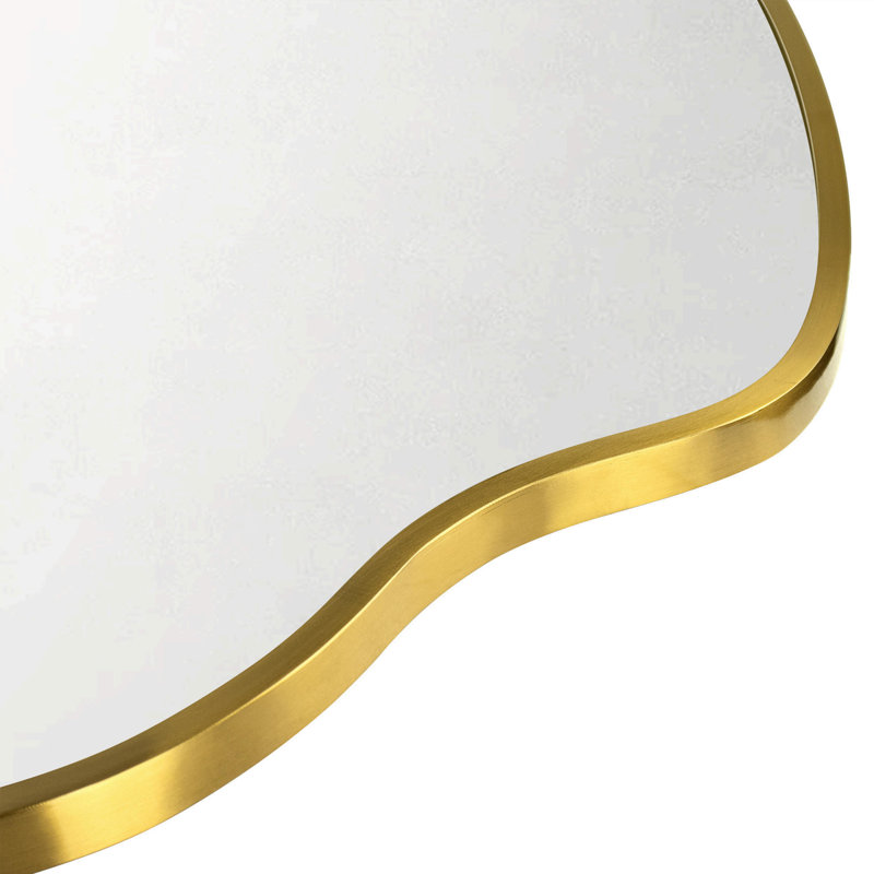 Miroir de plancher asymétrique doré Ellara