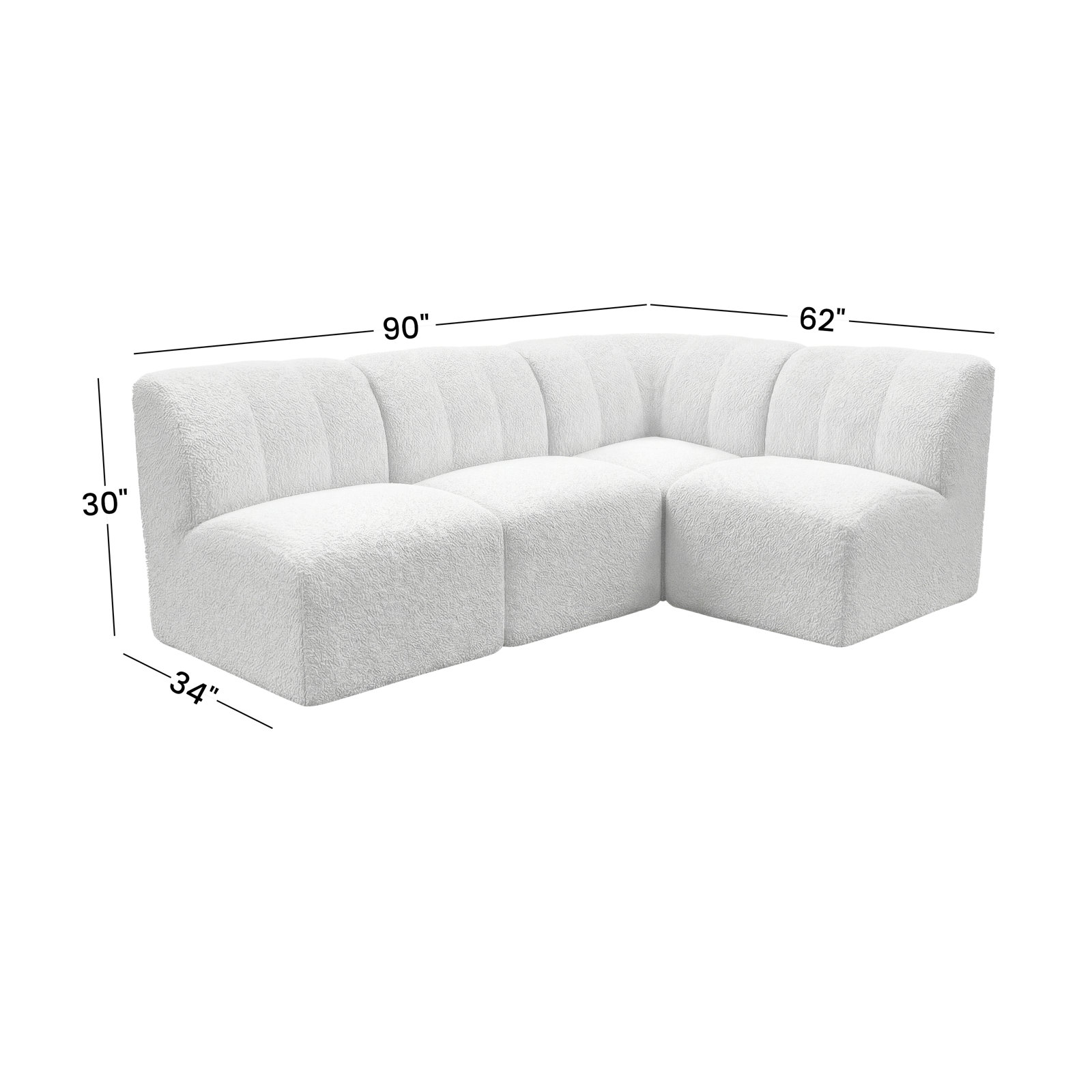 Praia 96" Sunbrella® Patio Sectional, No
