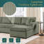 Canapé modulaire surdimensionné en U de 115,3 po avec méridienne et trois coussins décoratifs moelleux pour le salon-130464326