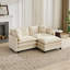 Nuage beige, convient à la chambre à coucher, double couche rembourrée, chenille respirante, moelleux mi-moelleux, rembourré de mousse, style primaire américain, siège principal, avec rembourrage-158763916