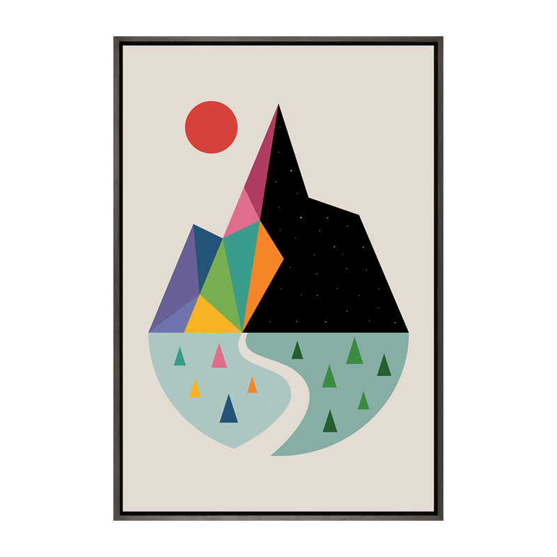 «Bright Side» par Andy Westface - impression d'art graphique, Pas de tapis, H 60 po x l 40po x P 1,5 po