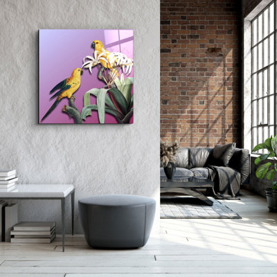 Superbe peinture décorative en verre trempé de 31,5 po x 31,5 po | 100% verre trempé, épaisseur: 0,16 pouce | Imprimé UV pour des couleurs éclatantes et une durabilité | Décoration murale parfaite pour le salon, la chambre à coucher ou le bureau, design élégant et moderne