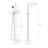 Freestanding Bathtub Faucet With Matte Black Shower And Hand Spray Solid Metal Shower, Finish