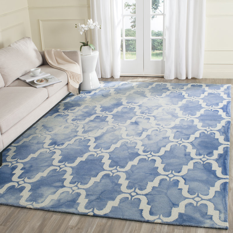Tapis géométrique en laine touffeté à la main Barbagallo, Rectangle 4 pi x 6 pi