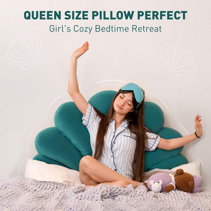 Novelty Backrest Cushion, Green Blue