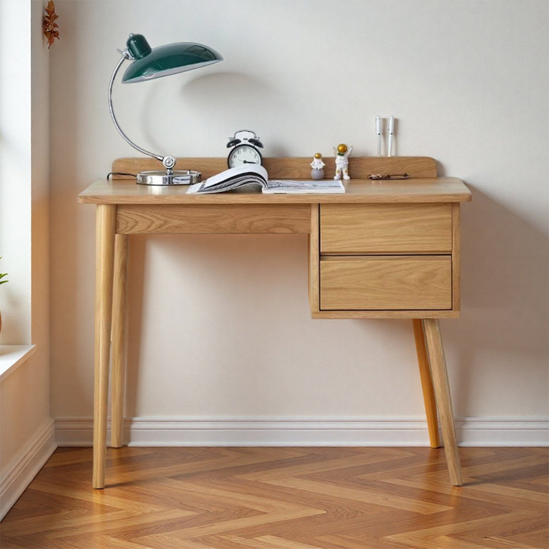 Rectangle Modern Oak Solid Wood Writing Desk