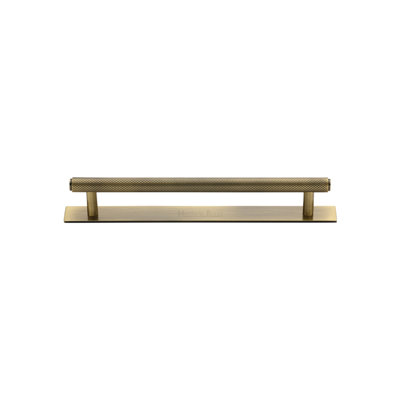 Heritage Cabinet Pull Knurled Design with Plate