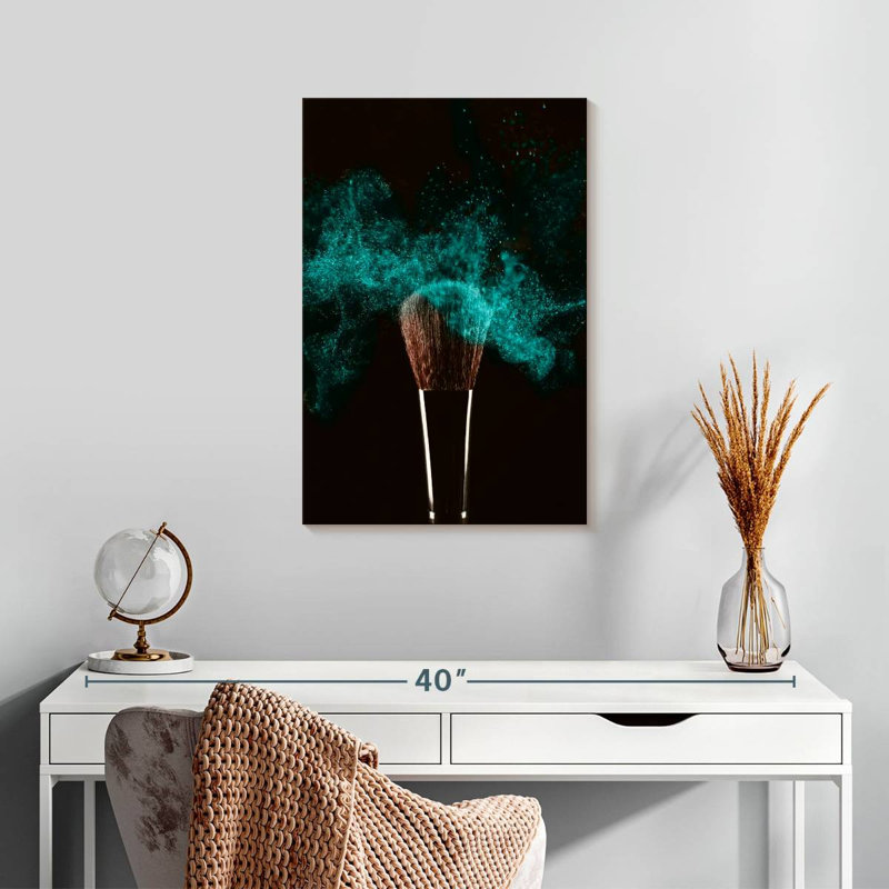 Poudre de maquillage turquoise Shuttleworth, H 24 po x l 16 po