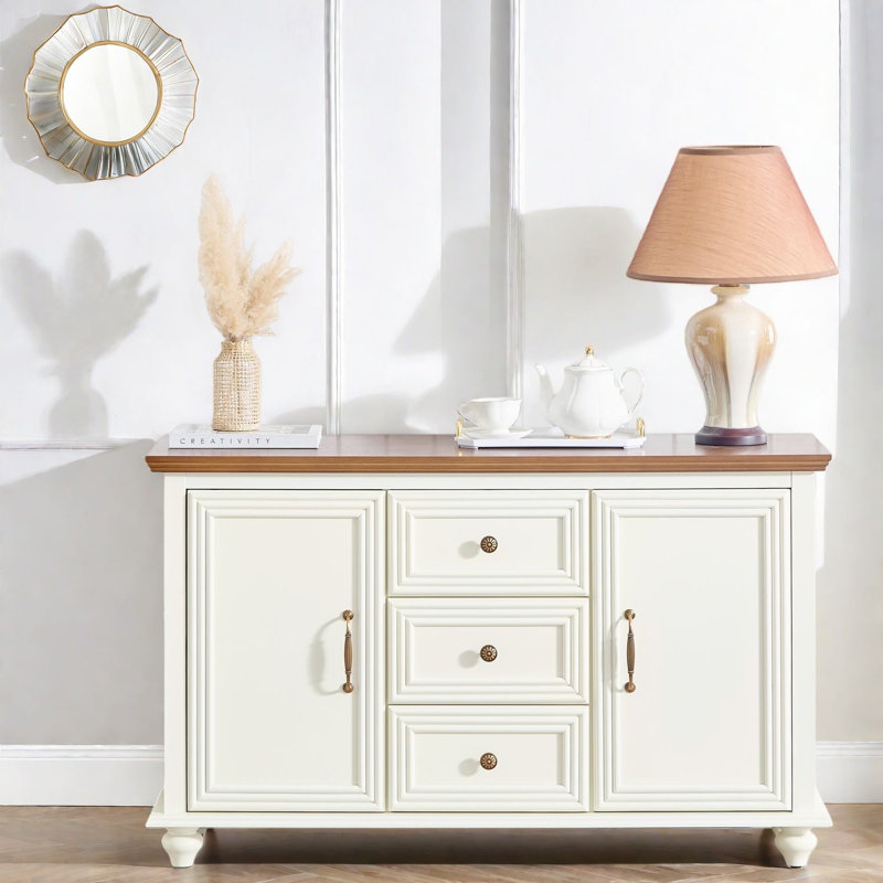 Spacious Storage Sideboards & Buffets, 47 In Mdf Wood Modern Kitchen Cabinet