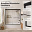 Porte de baignoire coulissante double encadrée l 60 po x H 60 po avec verre transparent 1/4 po-98154819