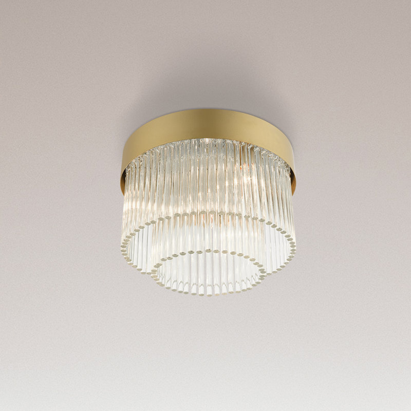 Plafonnier encastré 4 lumières Bamey, Or doux