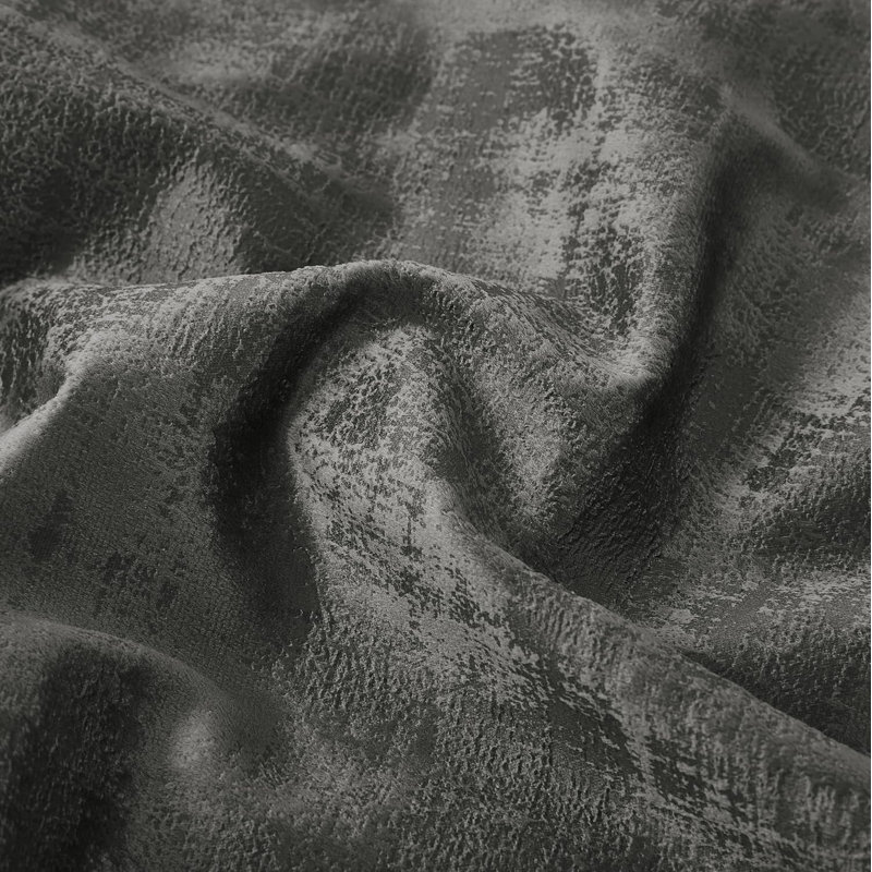 Parker Premium Textured Velvet Grommet Curtain Set ( 2 Panels ), Dark Gray, 50" W x 108" L
