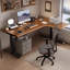 Bureau en coin en bois massif électrique à hauteur réglable Bureau en coin à hauteur réglable en L-2024794880-2024794883