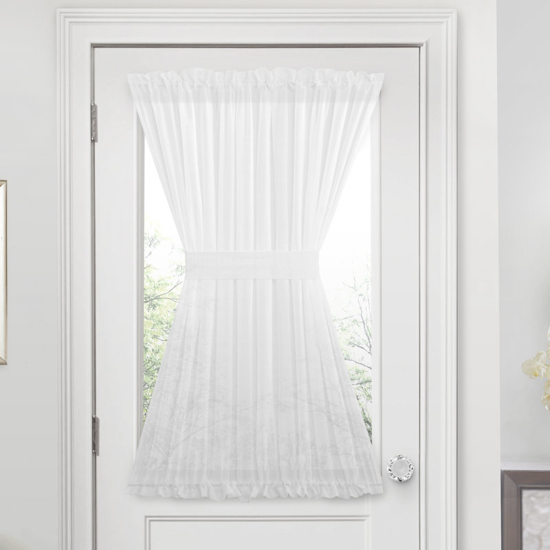 Fiqueroa Semi Sheer Curtain Single Panel, 54" W x 45" L, White