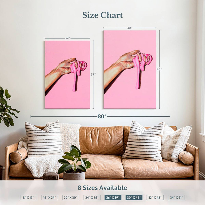Leisha Pink Substance, 39" H x 26" W