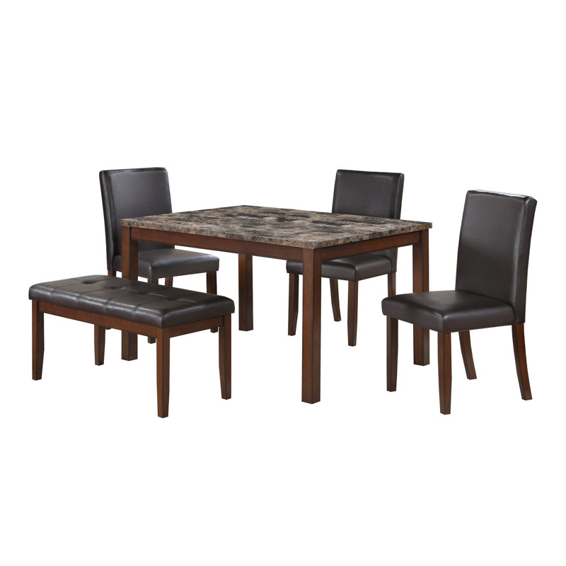 Ensemble repas 5 pièces Leclerc, Brun, Espresso