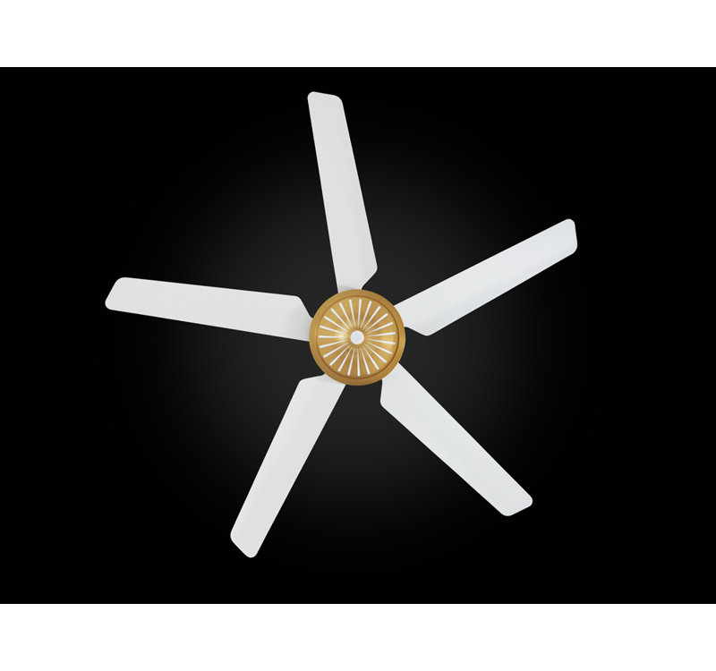 Speakeasy Smart Downrod Ceiling Fan, White