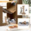 Cat Litter Box Enclosure With Cat Sofa Bed And Toy, Multi-Use Cabinet