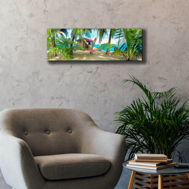 «Twin Hammocks» par Steve Vaughn, art mural sur toile, H 12 po x l 36 po