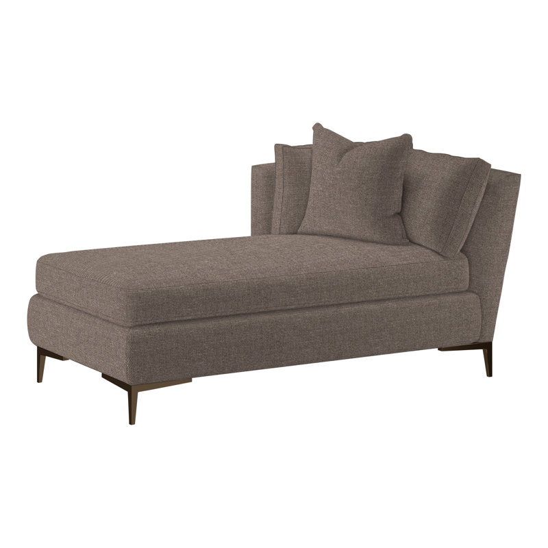 Aiden Chaise Lounge, Antique Bronze, Left Hand Facing, Dutton Indigo (Performance fabric) 1352-54
