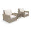 Chaise longue d'extérieur avec ensemble de table de bout et coussins Sunbrella Padget-64103244