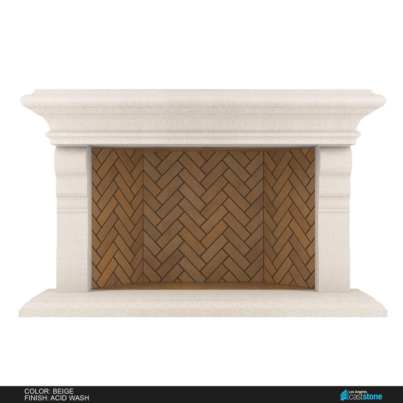 Areni Fireplace Surround, Acid Wash Beige