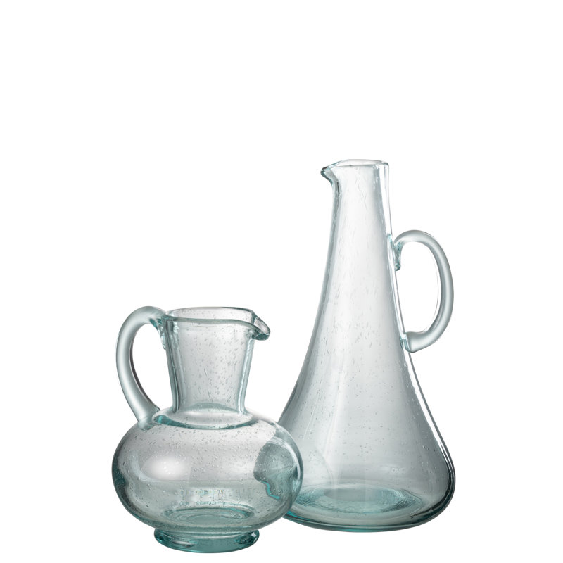 CARAFE GLASS LIGHT GREEN, Blue