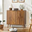 Buffet Farmhouse avec trombone, rangement en bois pour la cuisine et la salle à manger, 31,5 W