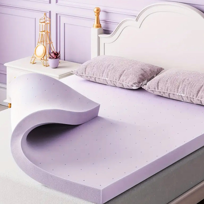 Très grand matelas en mousse viscoélastique ventilée de 2 pouces, gel haute densité et rafraîchissant pour un confort de chambre à coucher avec refroidissement, utilisation