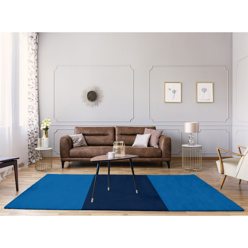 Tapis de table à rayures bleues nuit de hockey, Rectangle 8 pi x 10 pi
