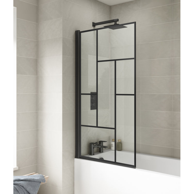 790mm W x 1435mm H Framed Tub Door with Pattern Glass