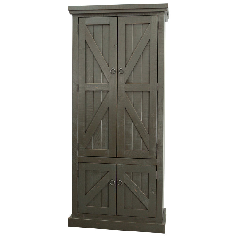 Armoire garde-manger 75 po Zimmerman, Gris rustique