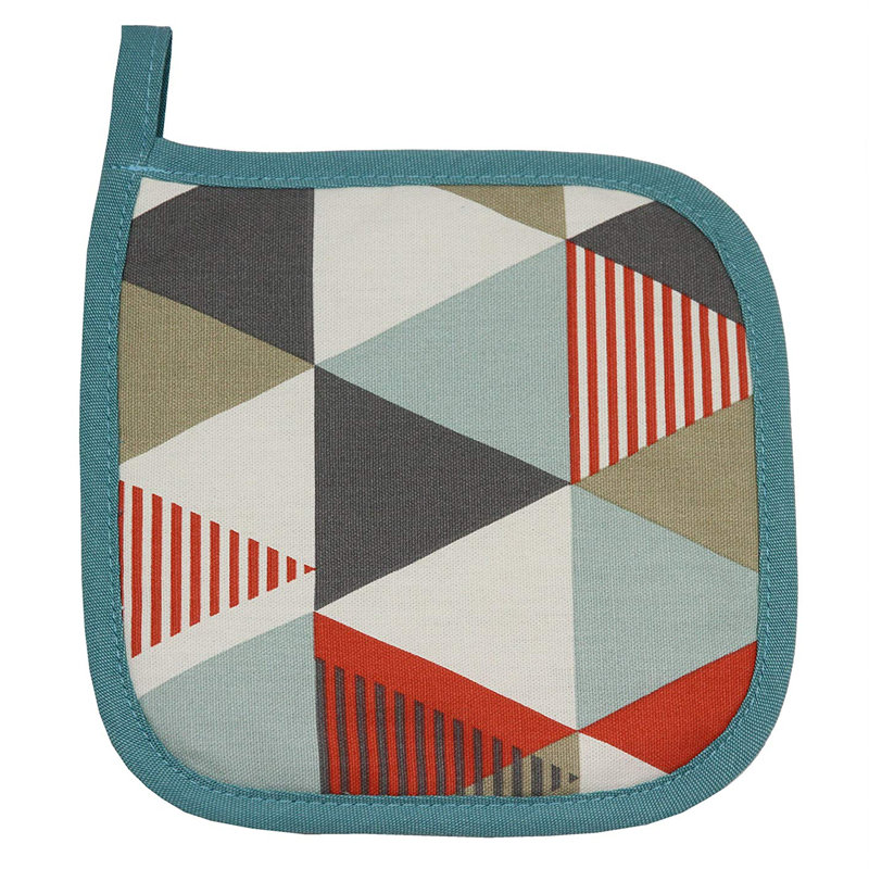 Fjørde & Co Amelia Floral Cotton Potholder, Terracotta Orange