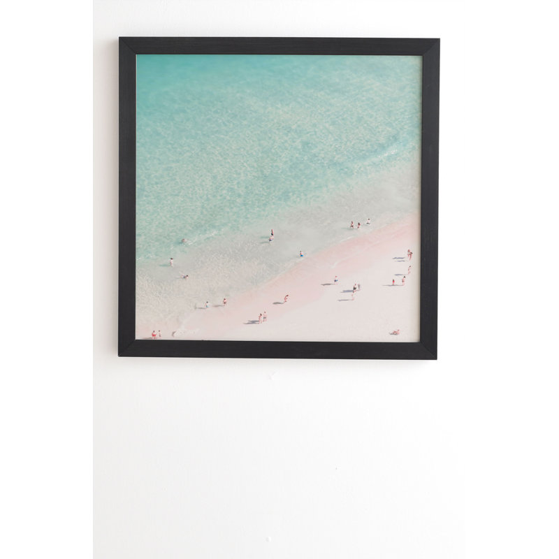 «Beach Summer Love Lll» par Ingrid Beddoes, impression sur toile, H 20 po x l 20 po x P 2 po, Armature en bambou