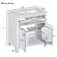 Meuble-lavabo de 30 pouces avec lavabo en céramique, armoire de salle de bain simple moderne avec 2 portes et une tablette, portes à fermeture douce-814011999