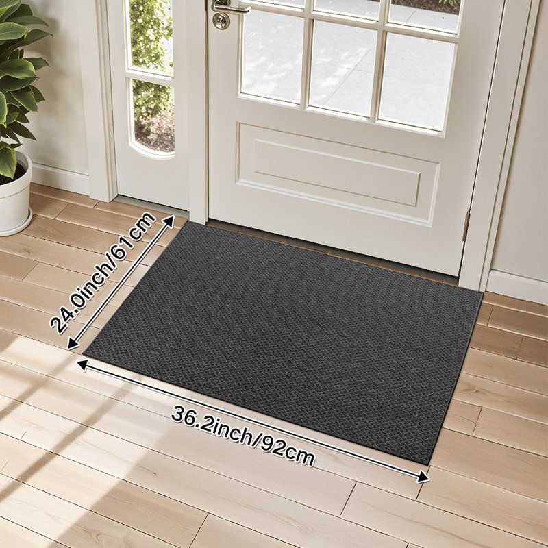 Non-Slip Mother's Day Indoor Doormat, 61cm W x 92cm L, Dark Grey